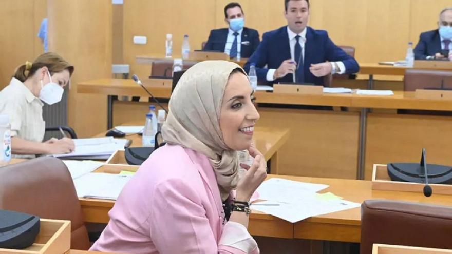 Fatima Hamed Hossain, en la Asamblea de Ceuta.