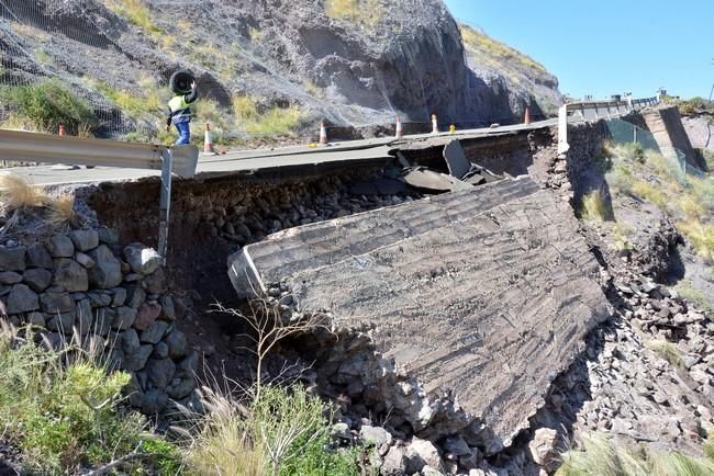 El Cabildo vuelve a cerrar la carretera entre La Aldea y El Risco