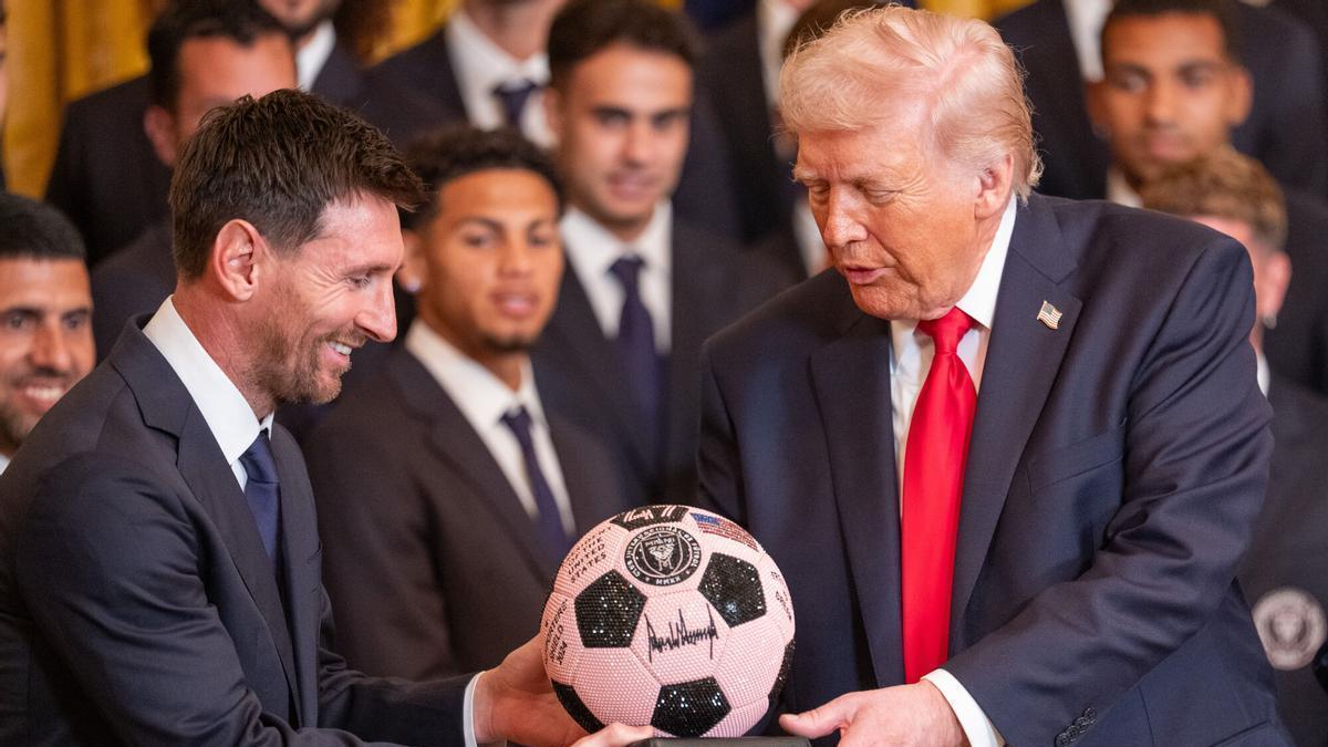 Donald Trump rep Leo Messi a la Casa Blanca