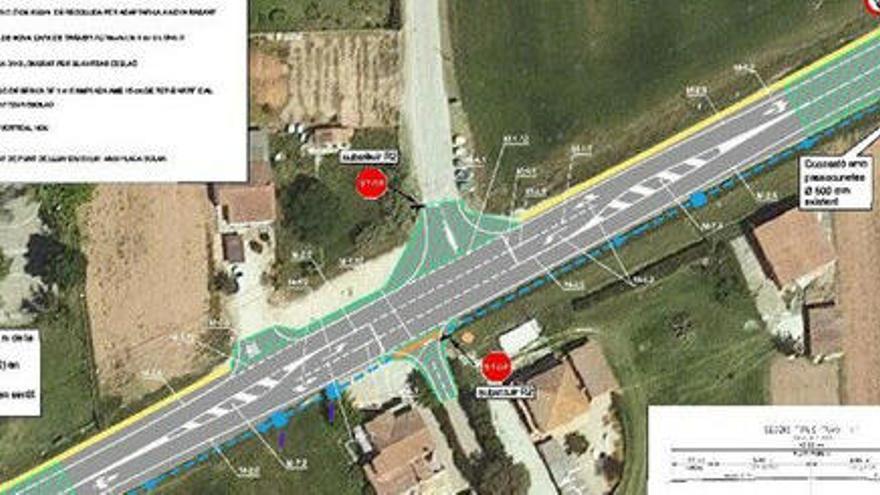 Croquis de les actuacions a la cruïlla