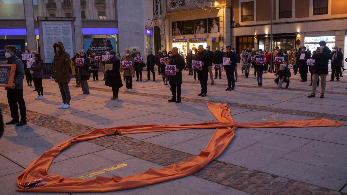 Un momento de la concentración en Zamora capital.