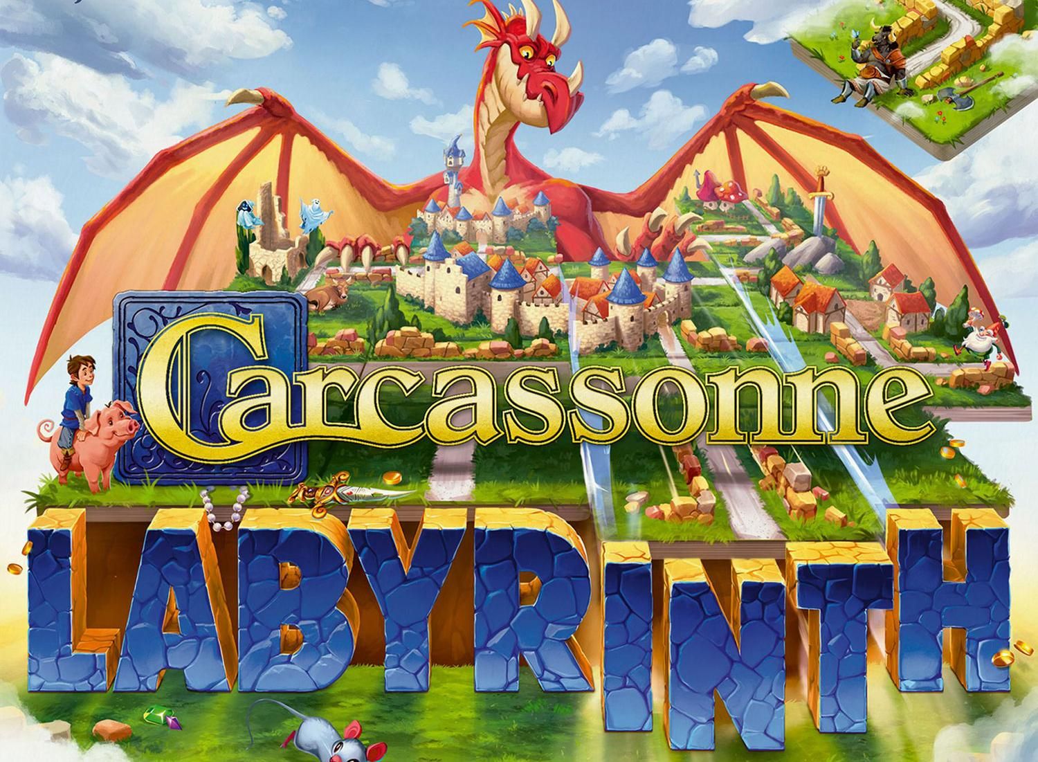 Dos clásicos se encuentran: Carcassonne Labyrinth combina dos de los juegos de mesa más influyentes del género