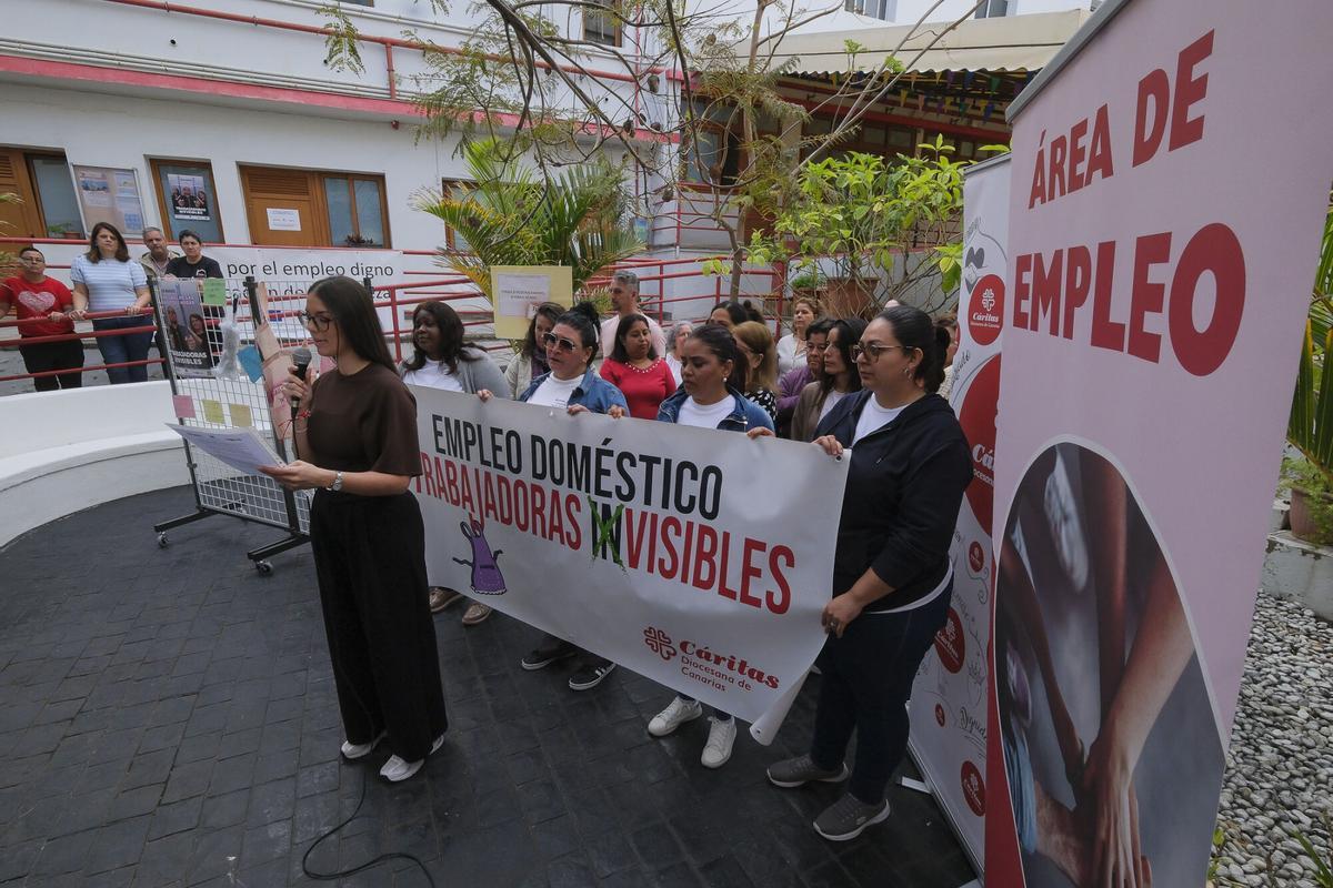 Acto de Cáritas Diocesana en Las Palmas de Gran Canaria por el Día Internacional de Trabajadoras del Hogar
