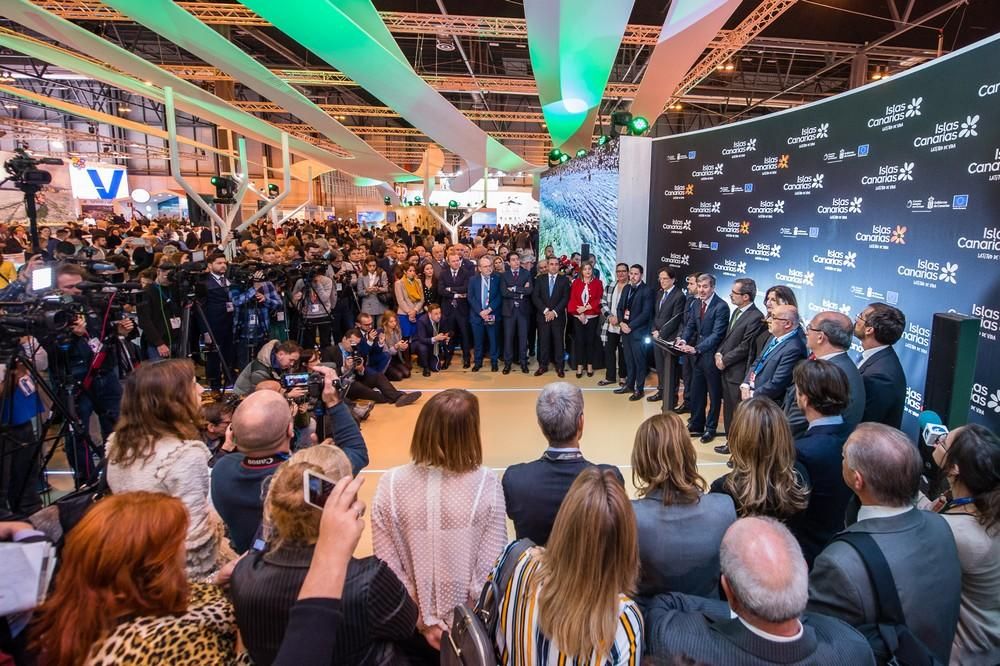 Inauguración del Pabellón de Canarias en la Feria Internacional de Turismo FITUR 2019.