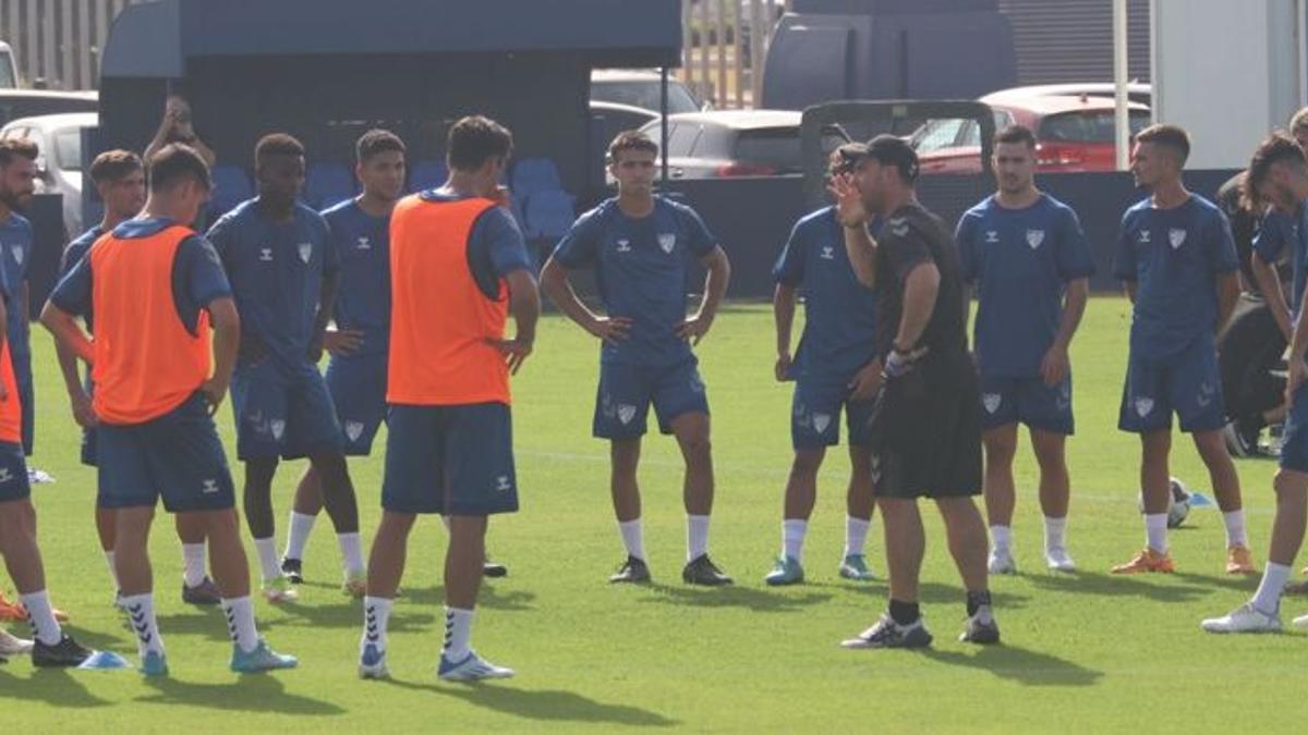 Entrenamiento del Málaga CF.