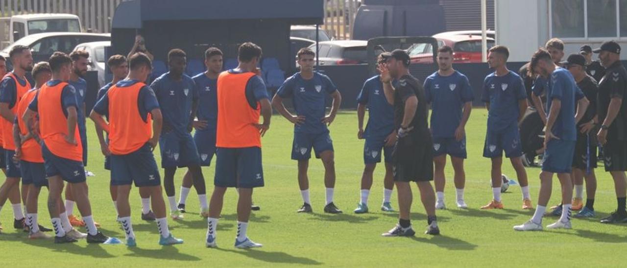 Entrenamiento del Málaga CF.