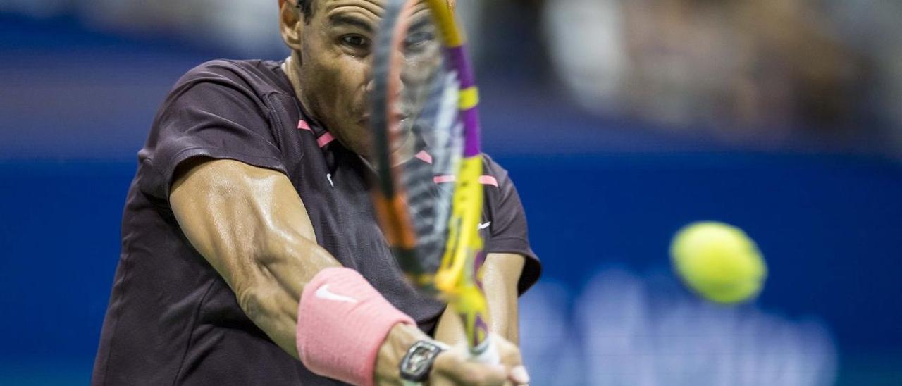 Rafa Nadal, ante Rinky Hijikata en el Abierto de EEUU.