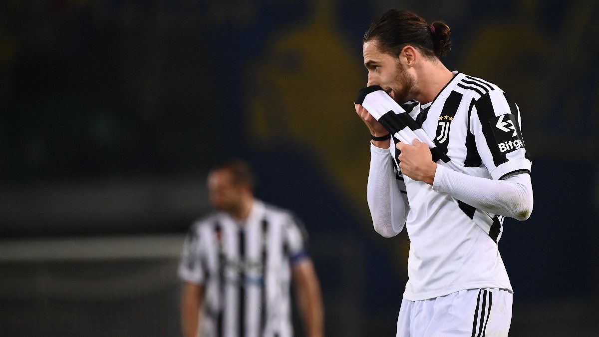 Rabiot, con la camiseta de la Juventus