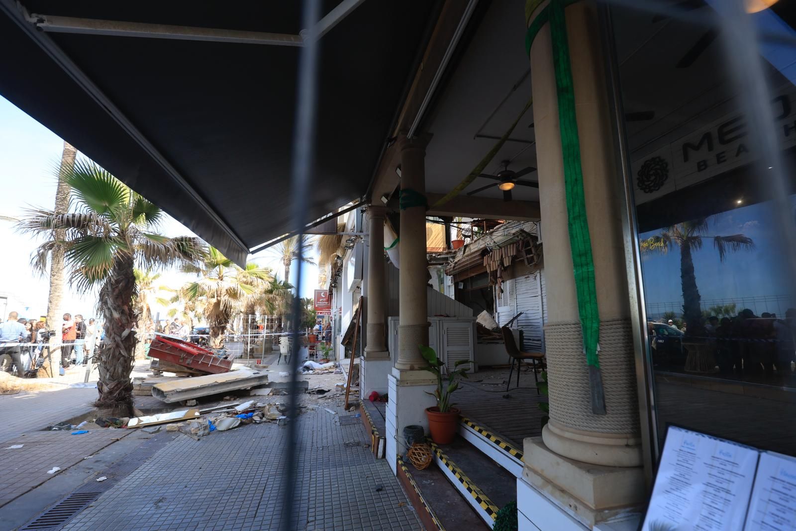 Las imágenes del día después del derrumbe en Playa de Palma
