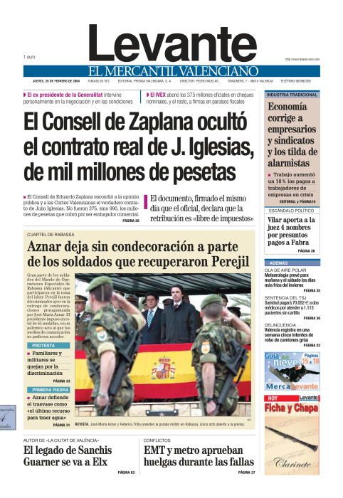 Las portadas de Zaplana