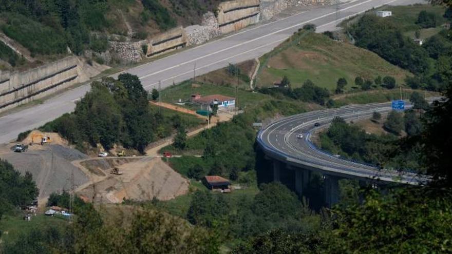 Autopista del Huerna y obras de la variante de Pajares