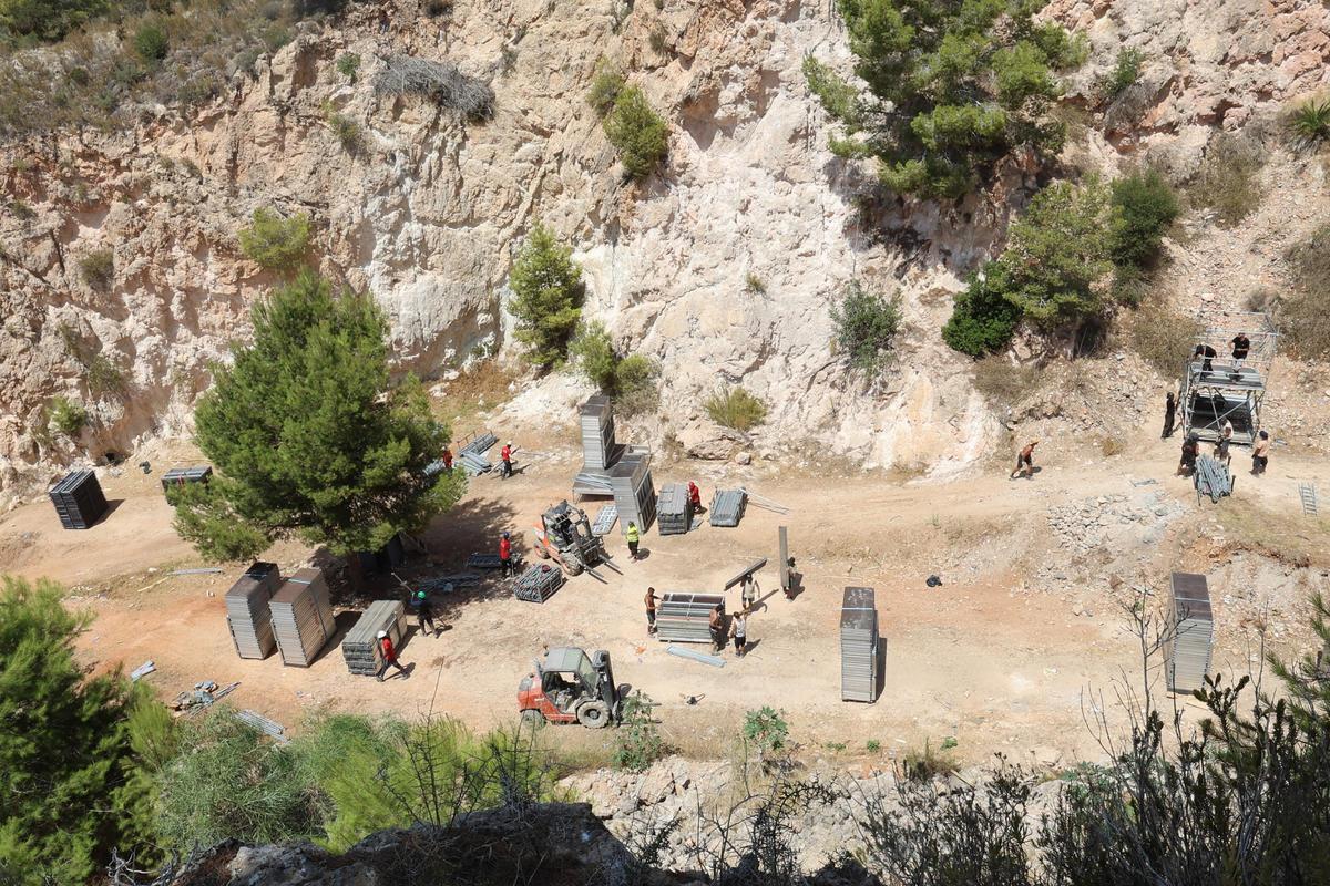 La cantera de la polémica fiesta egipcia, vista desde el aire