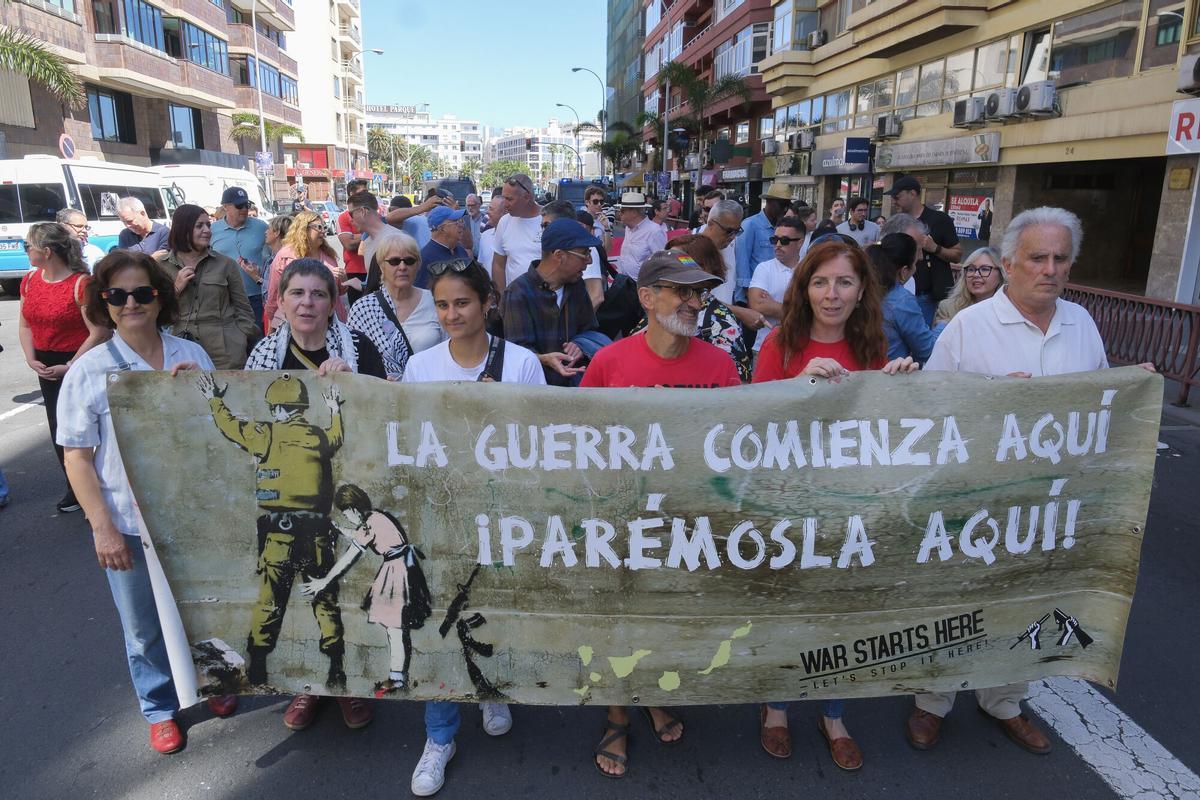 Manifestación por el Día de los Trabajadores en Las Palmas de Gran Canaria