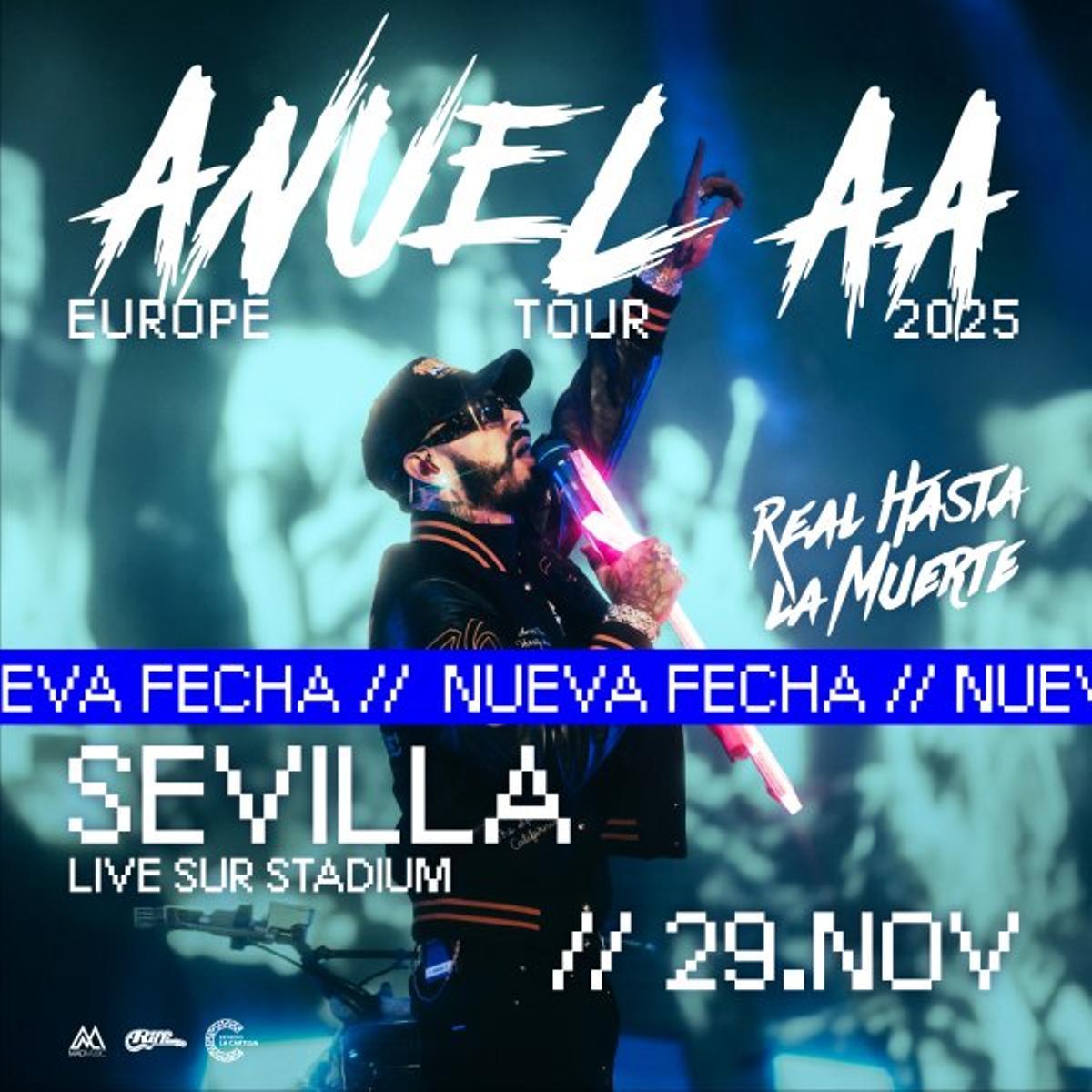Cartel concierto Anuel AA en Sevilla