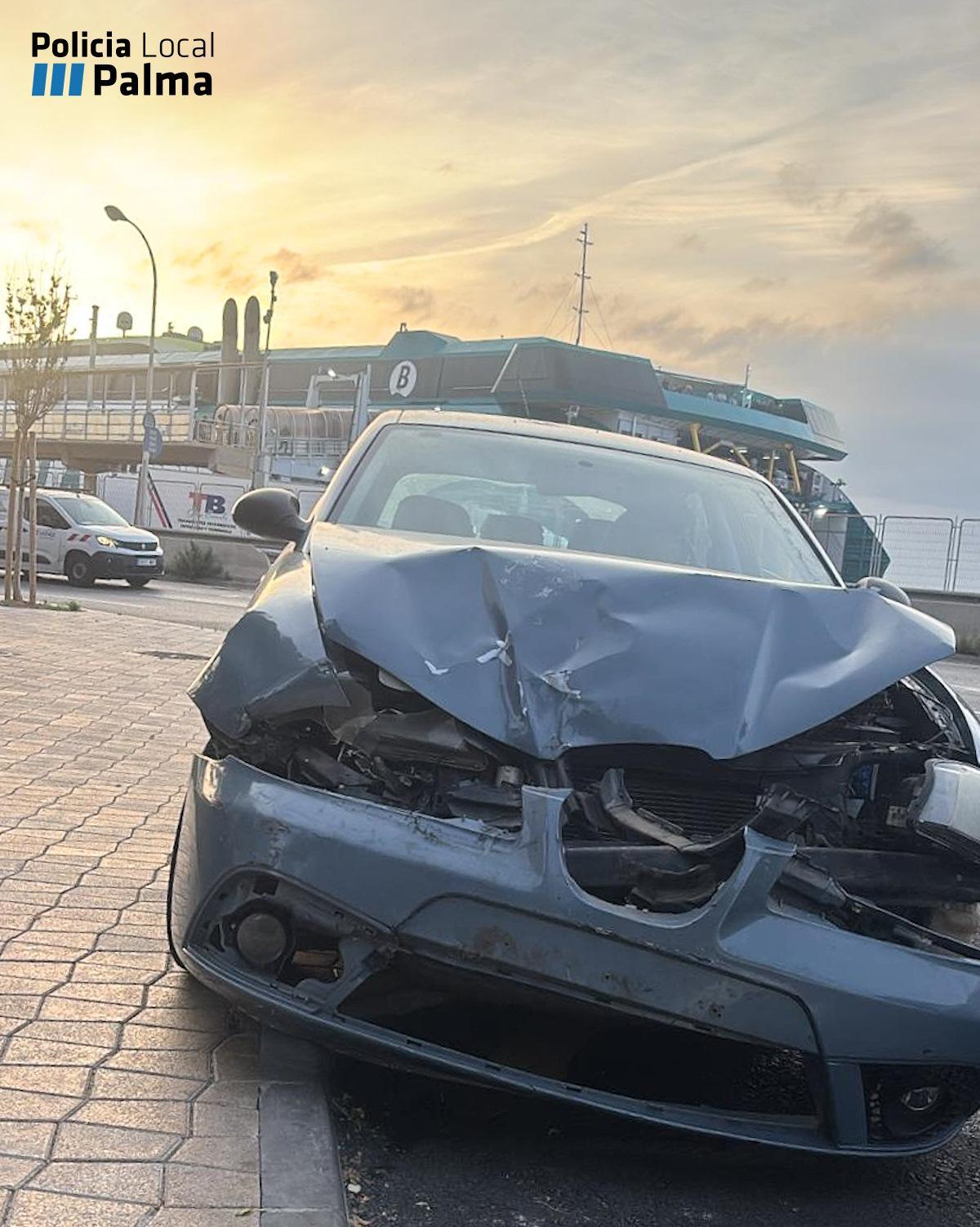 Accidente en Palma: un conductor huye tras triplicar la tasa de alcohol