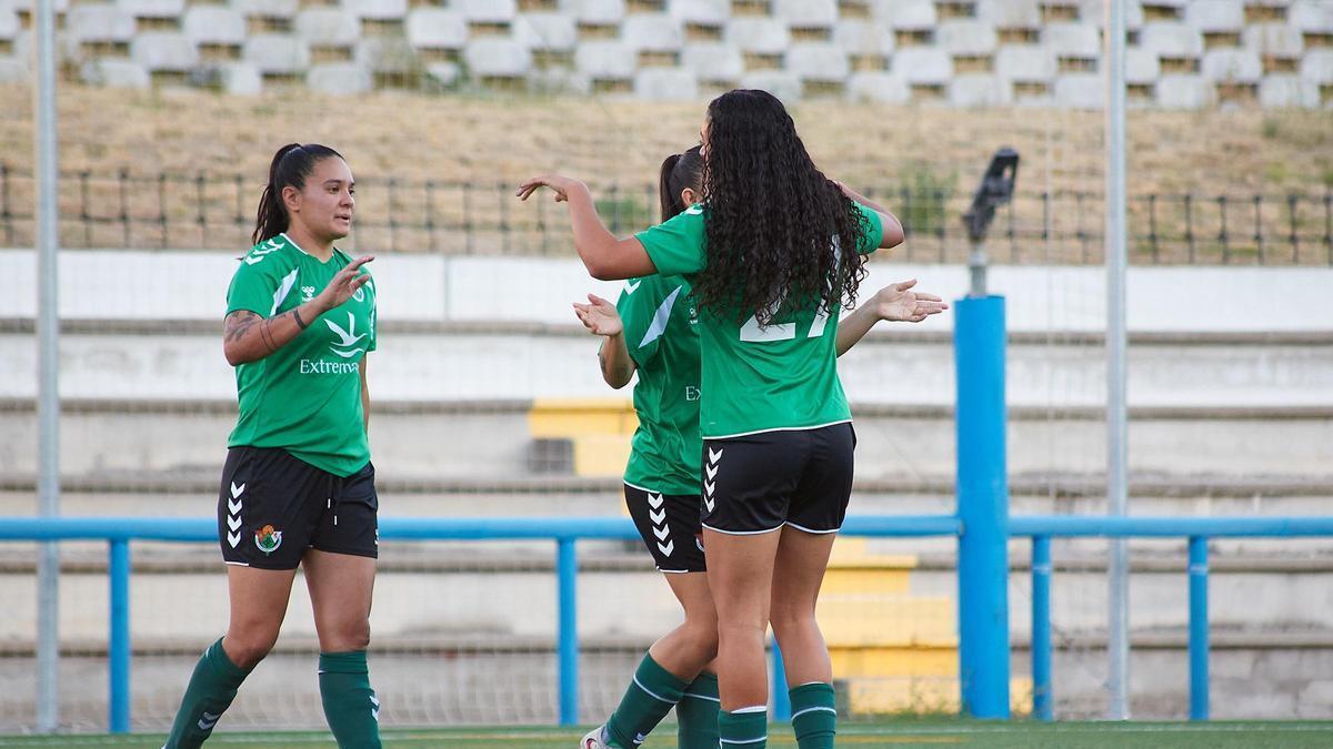 Celebración de uno de los goles.