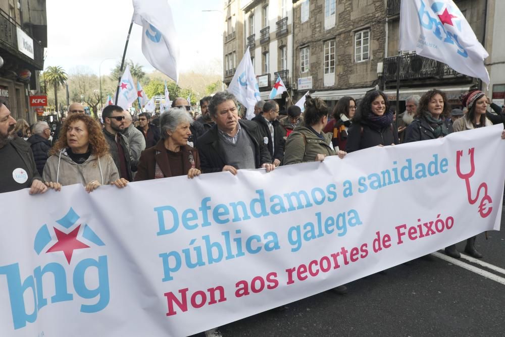 Clamor en Santiago contra los recortes en la sanidad pública gallega