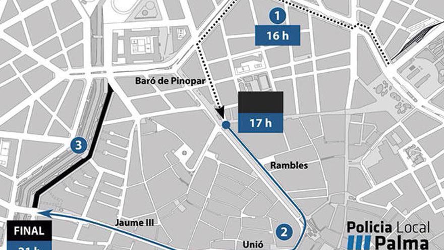 Rua 2017 · Domingo 26 de febrero: 1. ZONA DE CONCENTRACIÓN DE LAS CARROZAS 2. RECORRIDO DE LA RUA 3. ZONA DE DISPERSIÓN