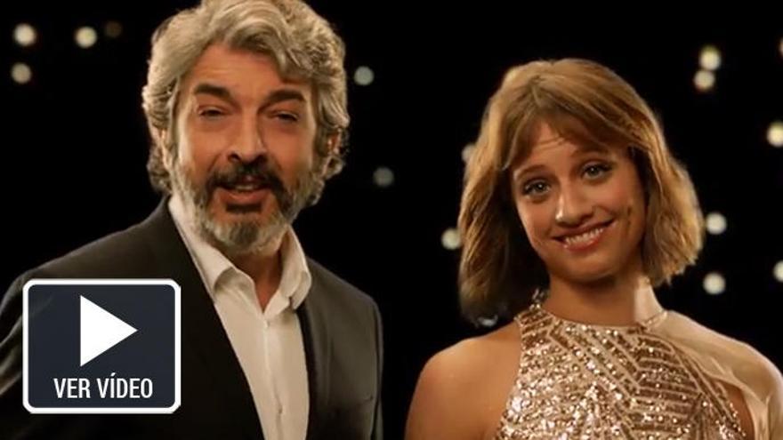 El brindis navideño de Ricardo Darín y Michelle Jenner