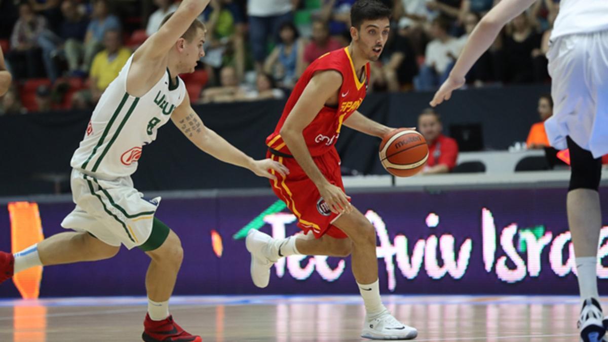 Marc García, en la final contra Lituania