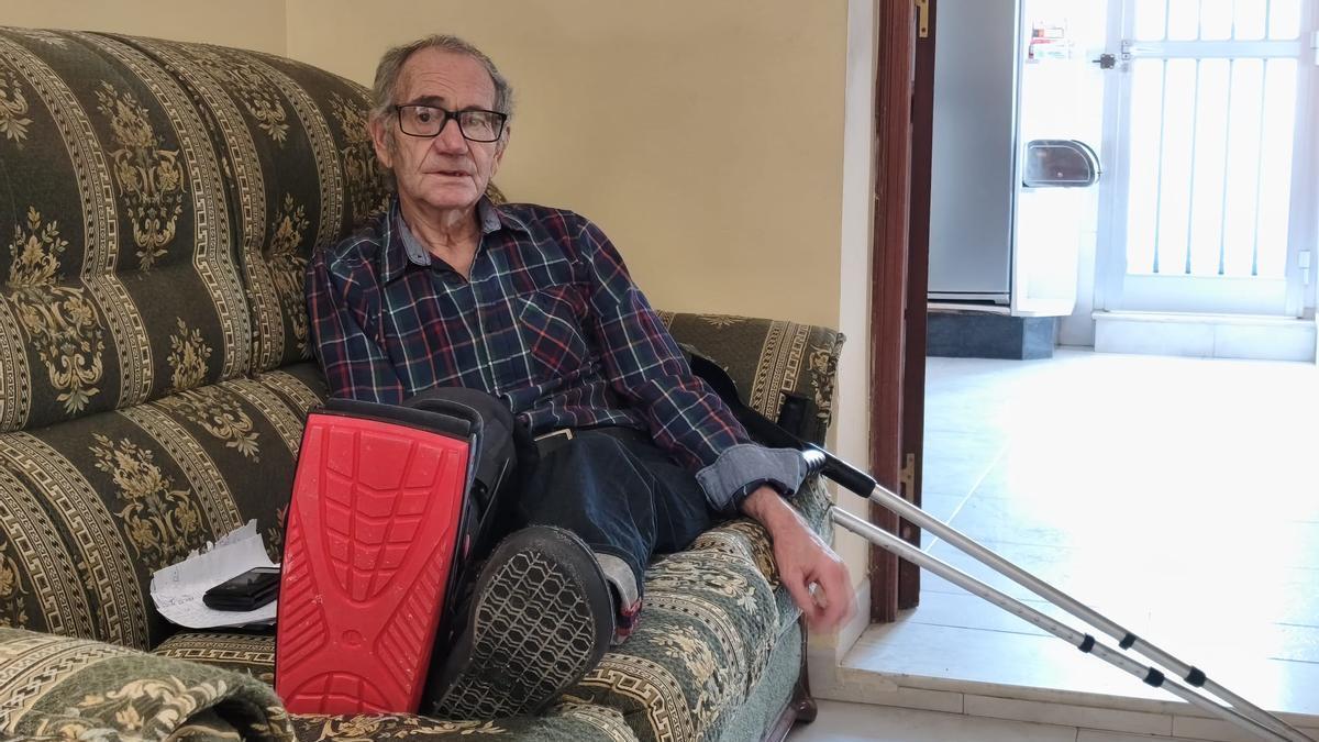 Feliciano Rodríguez, el vecino de Meira víctima de un talud de la Autovía do Morrazo, vuelve a casa