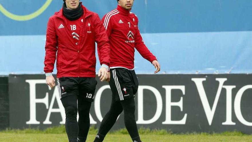 Wass y Bongonda, durante un entrenamiento. // Marta G.Brea