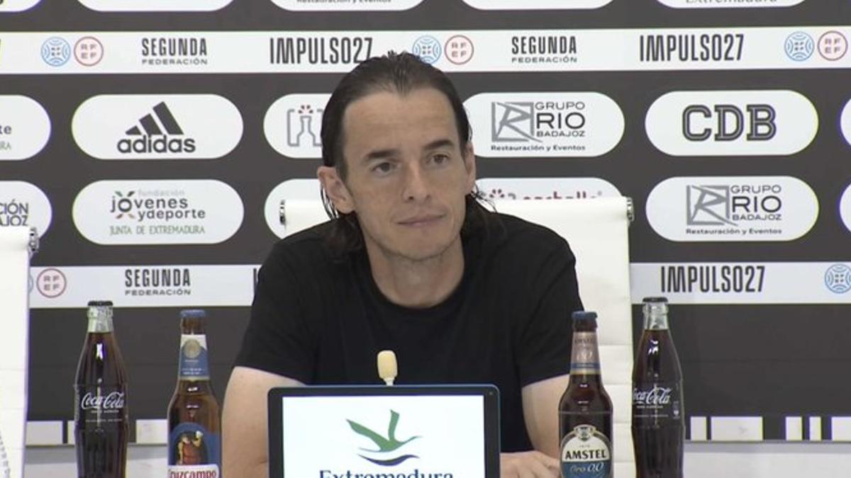 David Tenorio, en la sala de prensa del estadio Nuevo Vivero.