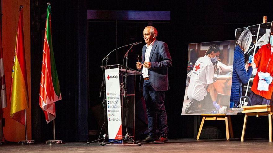 José Manuel del Barrio, durante un acto como presidente provincial de Cruz Roja Zamora. | Cedida