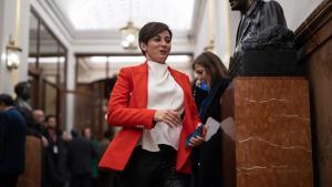 La ministra de Vivienda y Agenda Urbana, Isabel Rodríguez, a su llegada al Congreso de los Diputados.