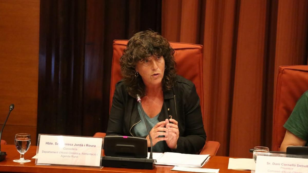 Instant de la compareixença de la consellera Jordà al Parlament de Catalunya