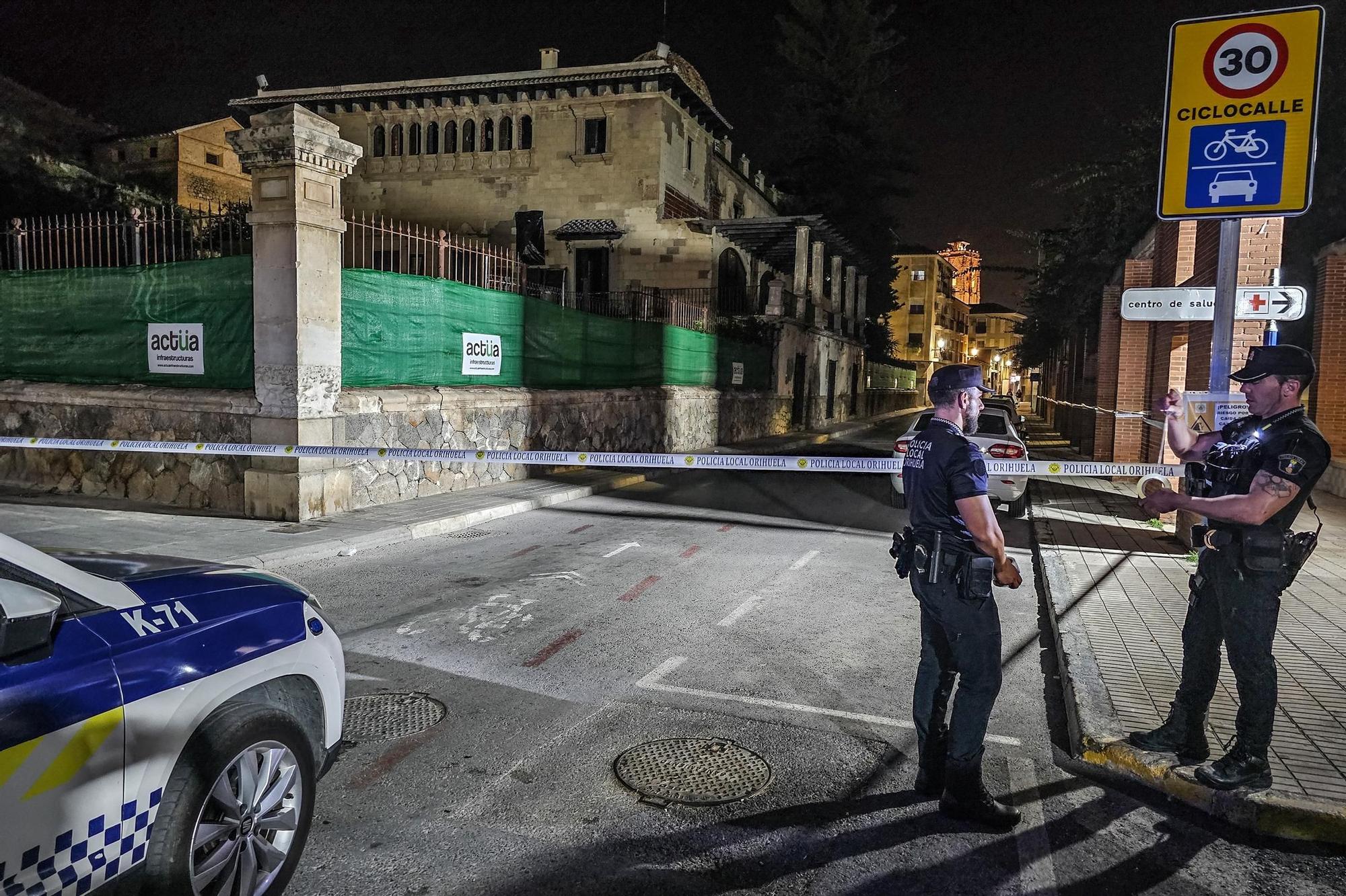 Cierre de calles por el riesgo de derrumbe del Palacio de Rubalcava