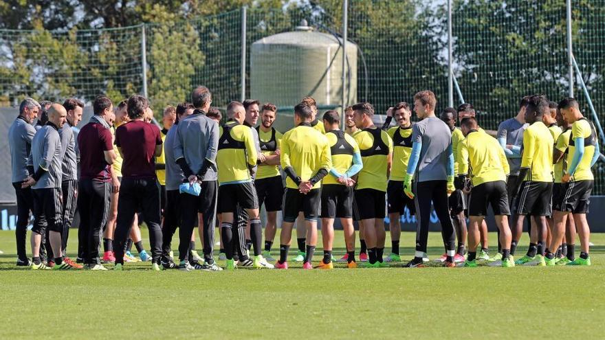 Último entrenamiento del Celta antes de recibir al United. // M. G. Brea