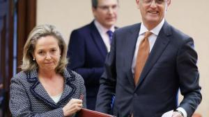 Nadia Calviño, antes de su comparecencia en la comisión de Asuntos Económicos del Congreso de los Diputados. EP