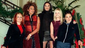 Las cantantes del grupo musical británico Spice Girls
