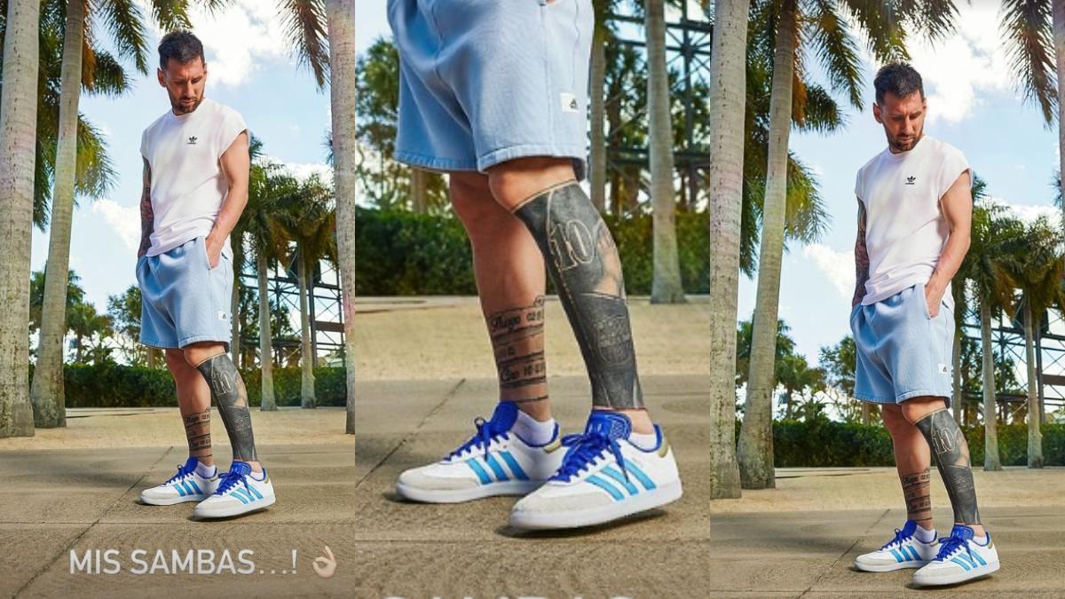 Leo Messi ha lanzado una nueva línea de zapatillas Samba en colaboración con Adidas