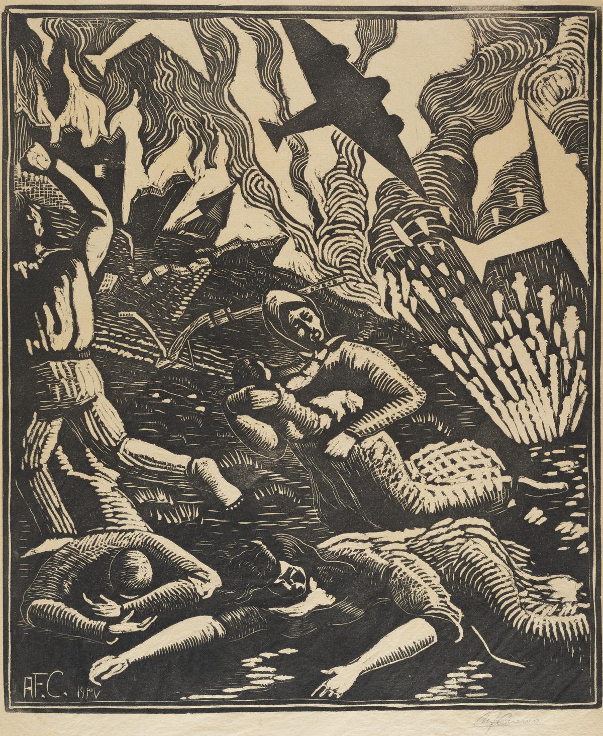 'Bombardeo' (1937), de Andrés Fernández Cuervo.