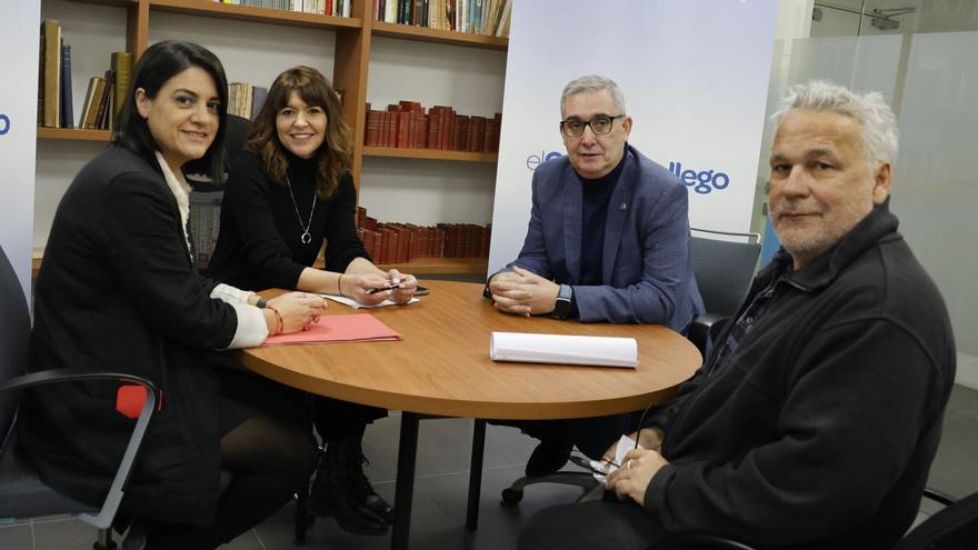 Ana Paz, Susana López (redactora xefa de El Correo), Blas García y Juan Carlos Carreja