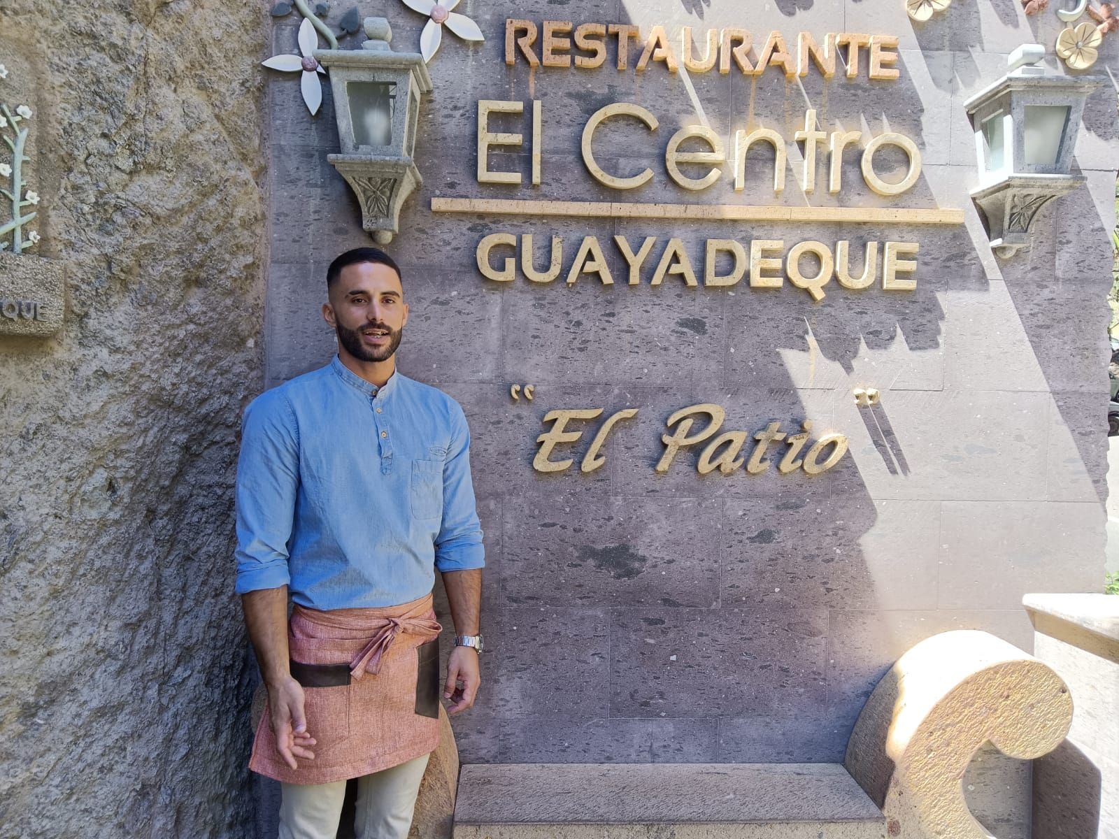 Nauzet Morales, encargado del restaurante ElCentro, en Guayadeque.