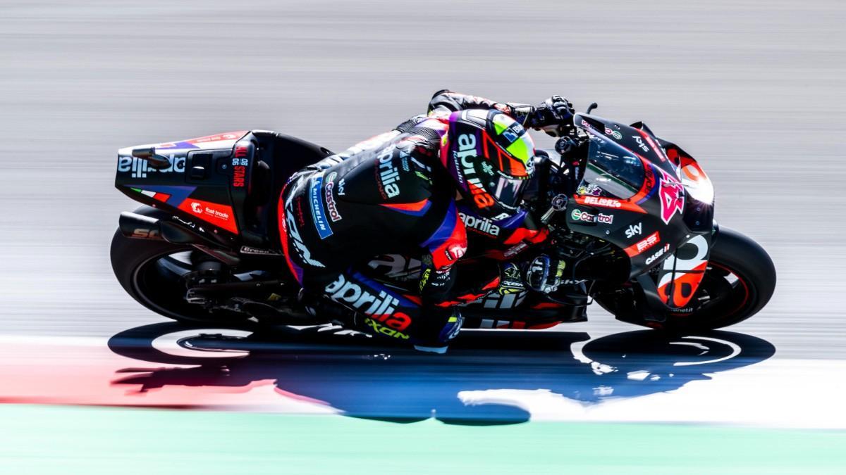 Aleix Espargaró, durante una carrera