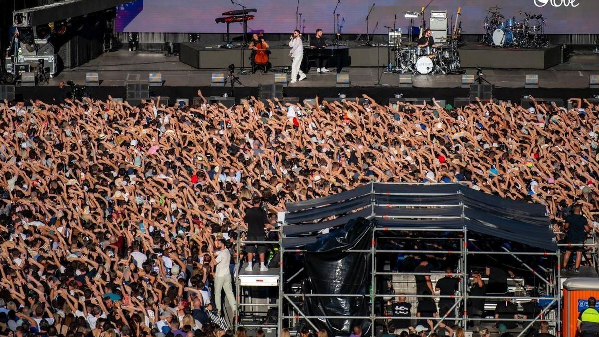Ed Sheeran, en el Heliodoro ante una multitud de miles de personas.