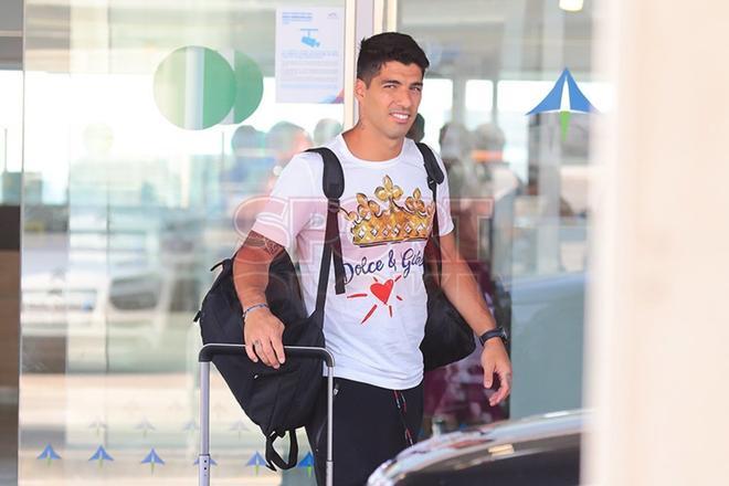 Luis Suárez ya está en Barcelona después de haber finalizado sus vacaciones familiares en el Caribe