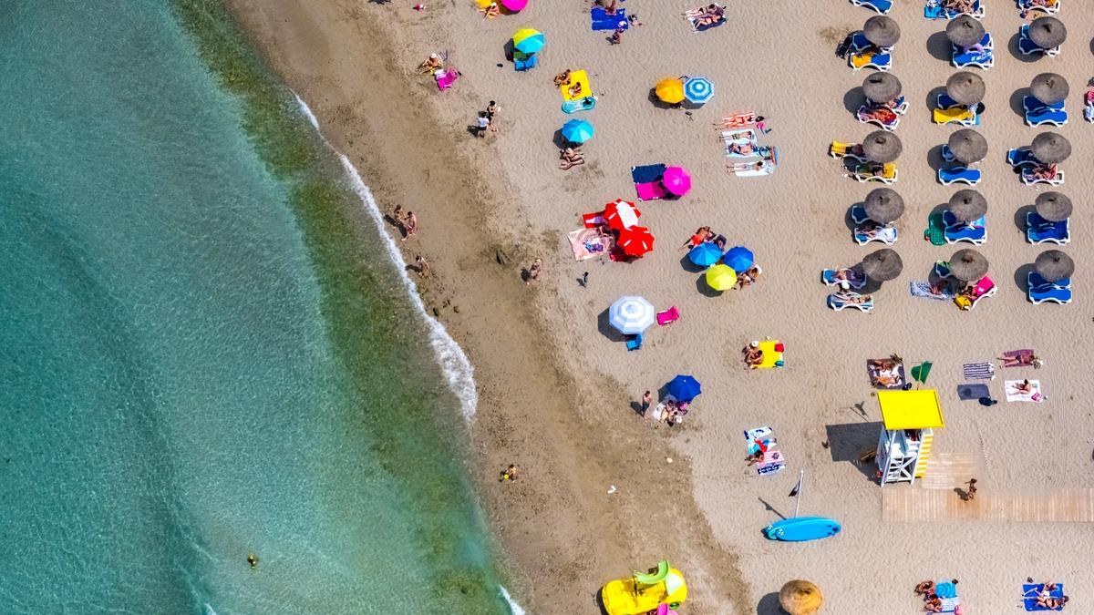 Luftaufnahme vom Strand von Santa Ponsa.