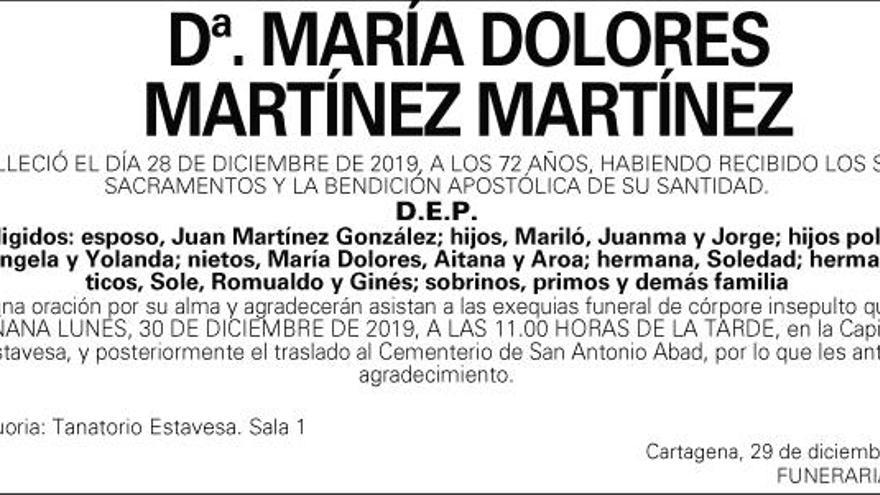 Dª María Dolores Martínez Martínez