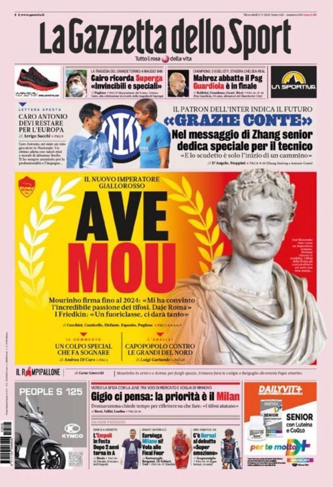 La portada de La Gazzetta dello Sport