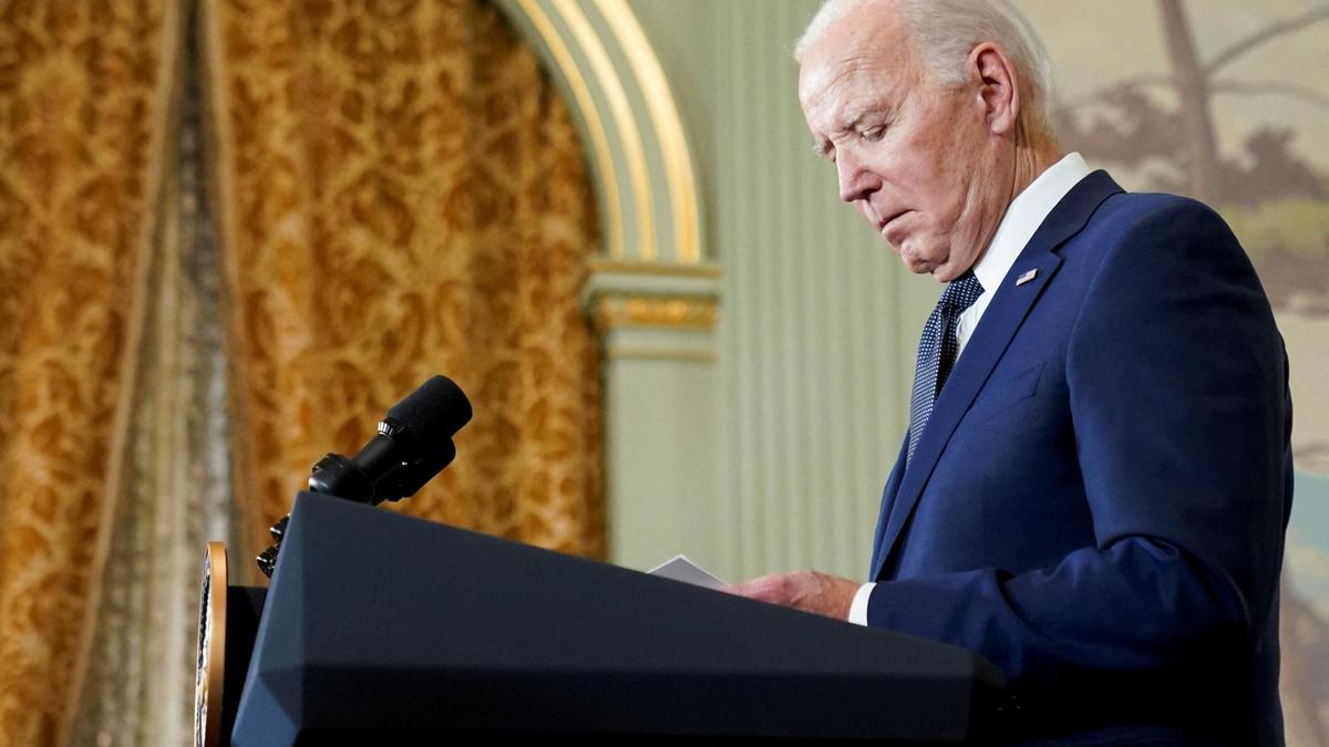 Joe Biden, durante la rueda de prensa posterior a su reunión con Xi Jinping.