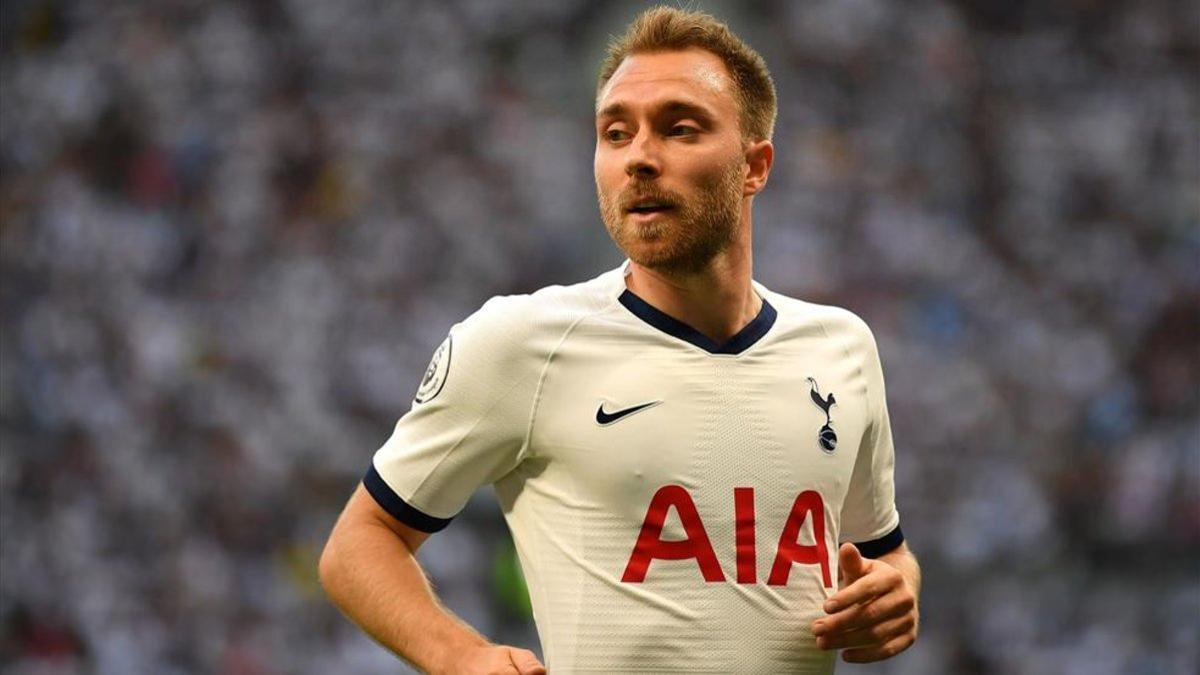 Eriksen, durante un encuentro del Tottenham.