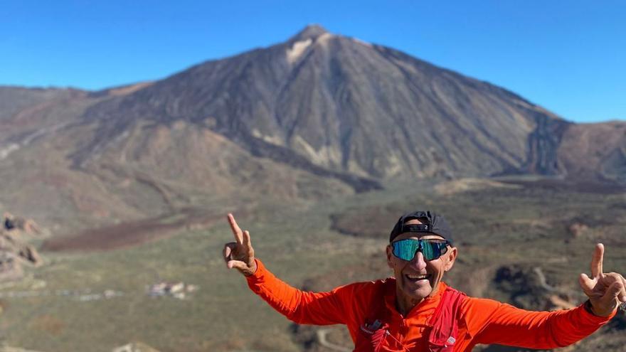 Kiko en uno de sus entrenamientos en el Teide.