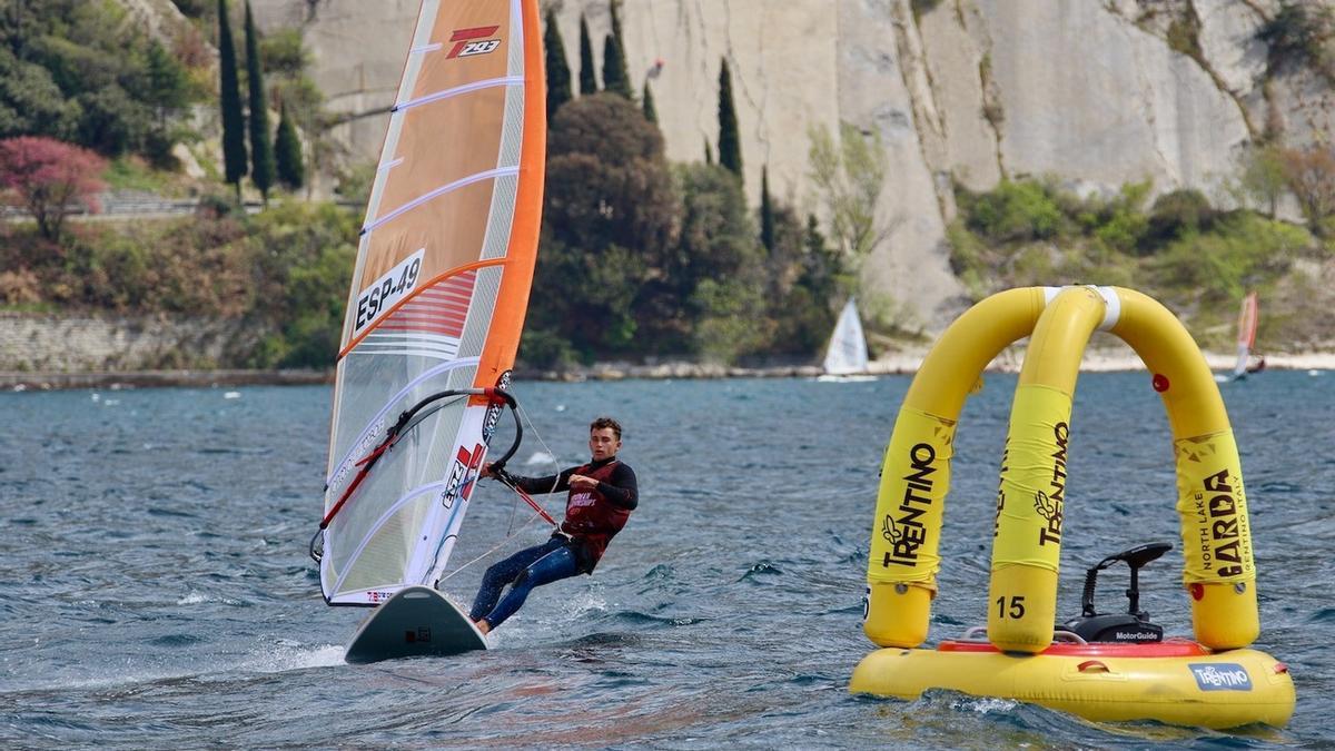 Bruno Bárbara, durante la disputa celebrada en el lago italiano Garda, donde se disputó la prueba.