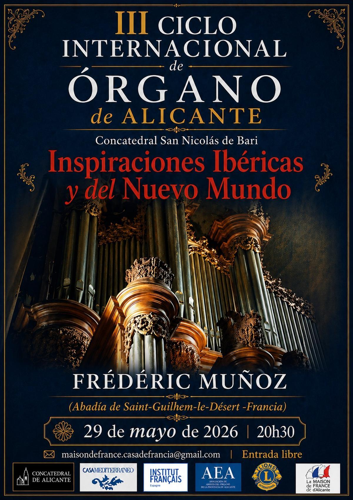 El III Ciclo Internacinal de Órgano se celebrará en la Catedral de San Nicolás