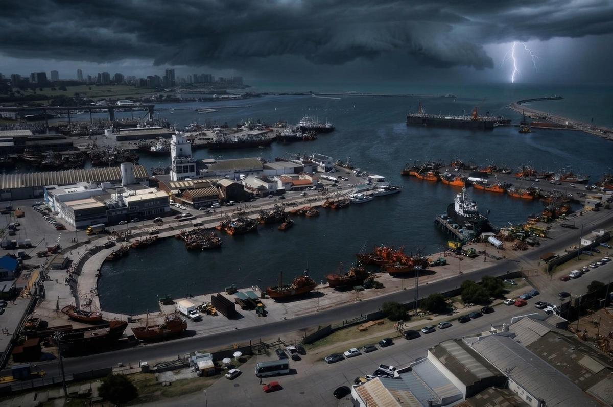 Imagen del Puerto de Mar del Plata difundida por la Aepcyf, que este miércoles convocó una movilización por el aumento del precio del gasóleo.